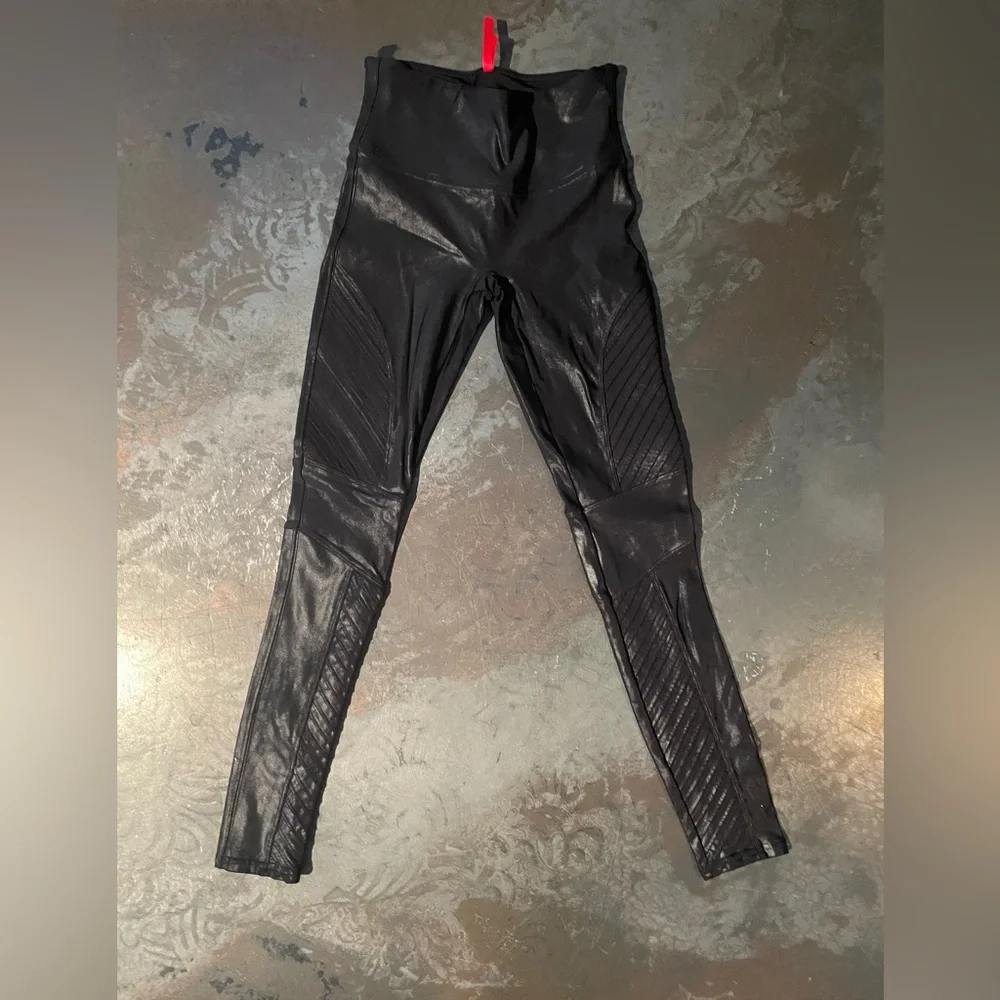 SPANX Shiny Black Leggings